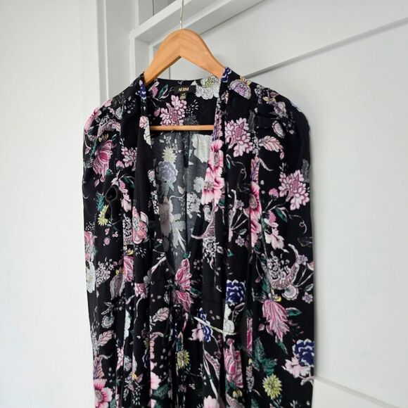 🆕️ AFRM Caley Wrap Long Sleeve Midi Dress in Pink Floral Print - Picture 5 of 13